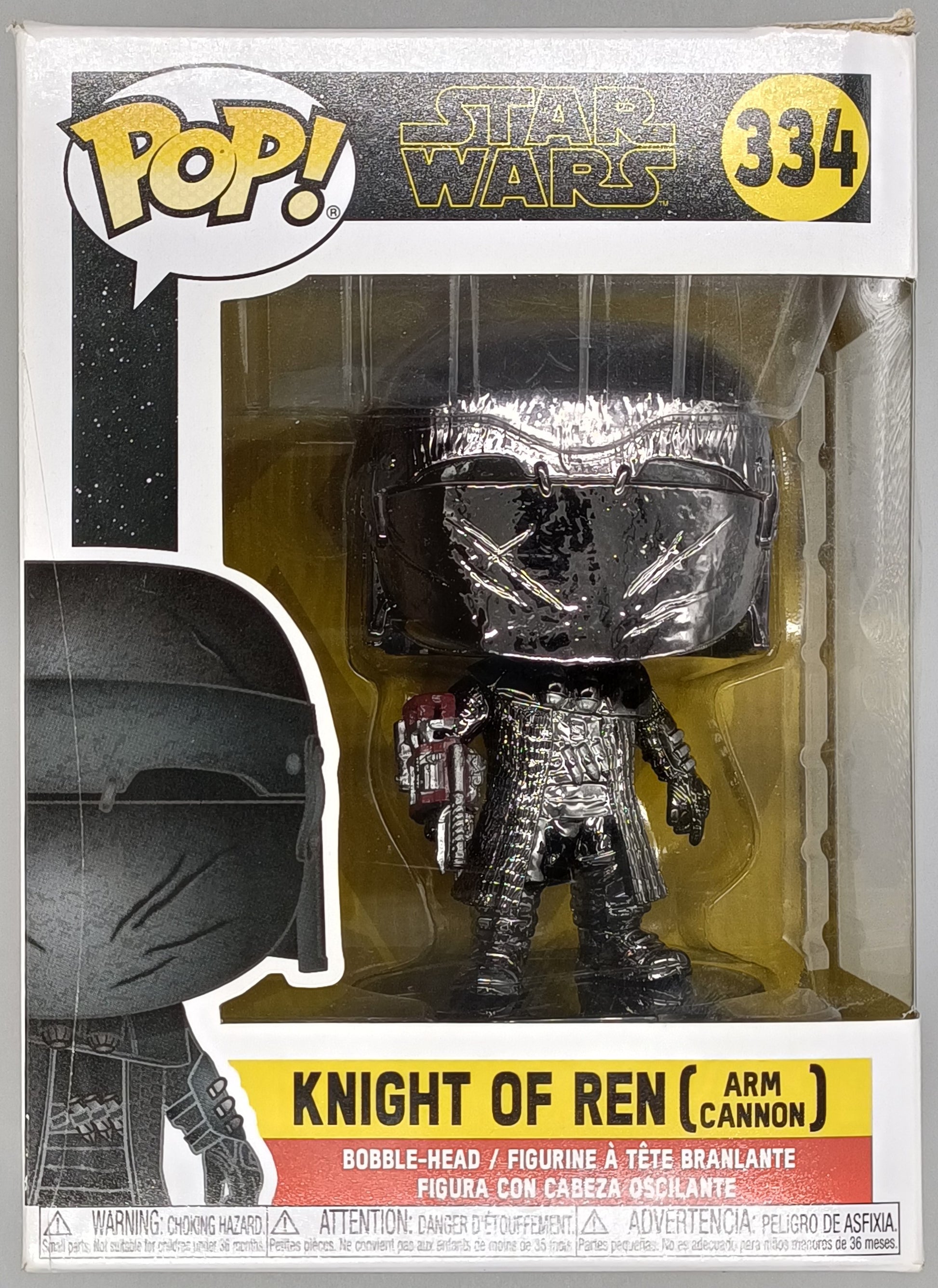 #334 Knight of Ren (Arm Cannon) Chrome - Star Wars Funko POP (Box Damage)