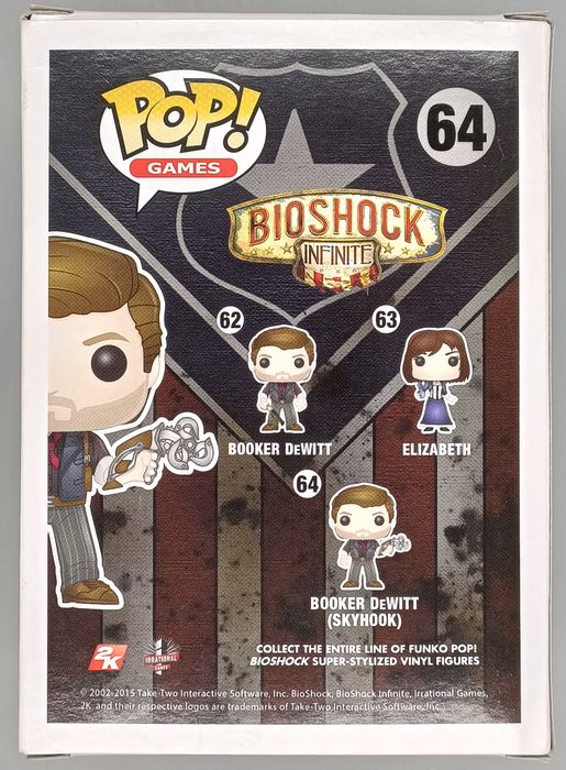 64 Booker DeWitt (Skyhook) - BioShock Infinite Box Damaged Funko POP