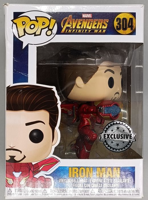 304 Iron Man (Unmasked) - Marvel Avengers Infi - Box Damaged Funko POP