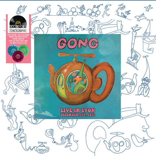 Gong - Live At Lyon Decembre 1972 (Clear/Red/Orange/Blue Splatter Vinyl) (Rsd 2023) - Rock - 3LP