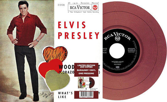 Elvis Presley - Ep Étranger N°10 - Wooden Heart (Spain) Burgundy Vinyl - Rock/Pop - 7