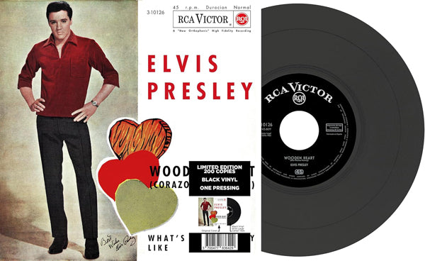 Elvis Presley - Ep Étranger N°10 - Wooden Heart (Spain) Black Vinyl - Rock/Pop - 7