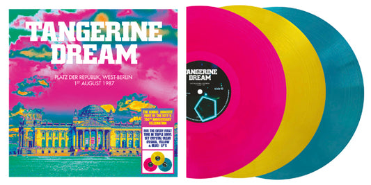 Tangerine Dream - Platz Der Republik, West-Berlin - August 1St 1987 (Pink/Yellow/Blue Vinyl 3Lp) - Electronic - 3LP