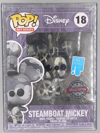 18 Steamboat Mickey - Disney - Art Series Funko POP [New in Hard Stack] Funko