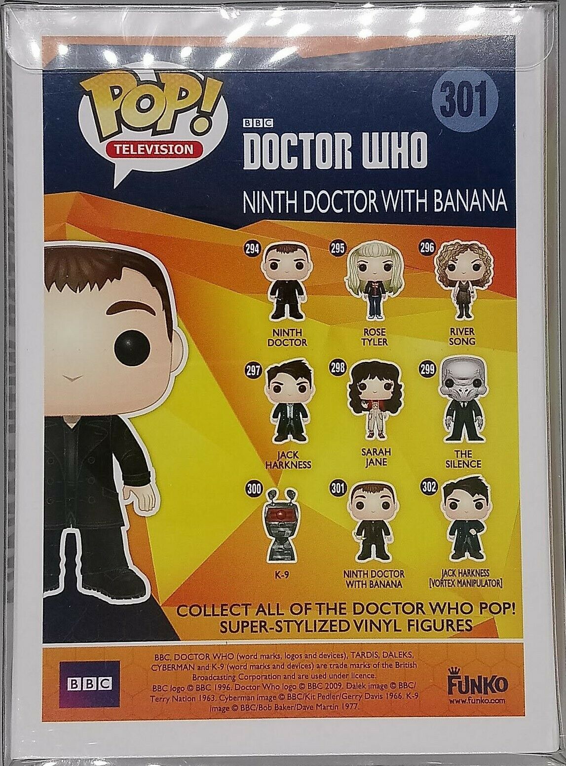 301 Ninth Doctor with Banana - Doctor Who Funko POP