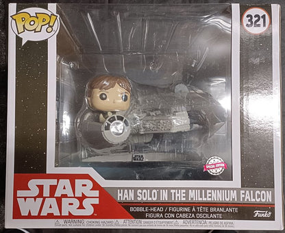 321 Han Solo in the Millennium Falcon Deluxe Star Wars - Box Damaged Funko POP