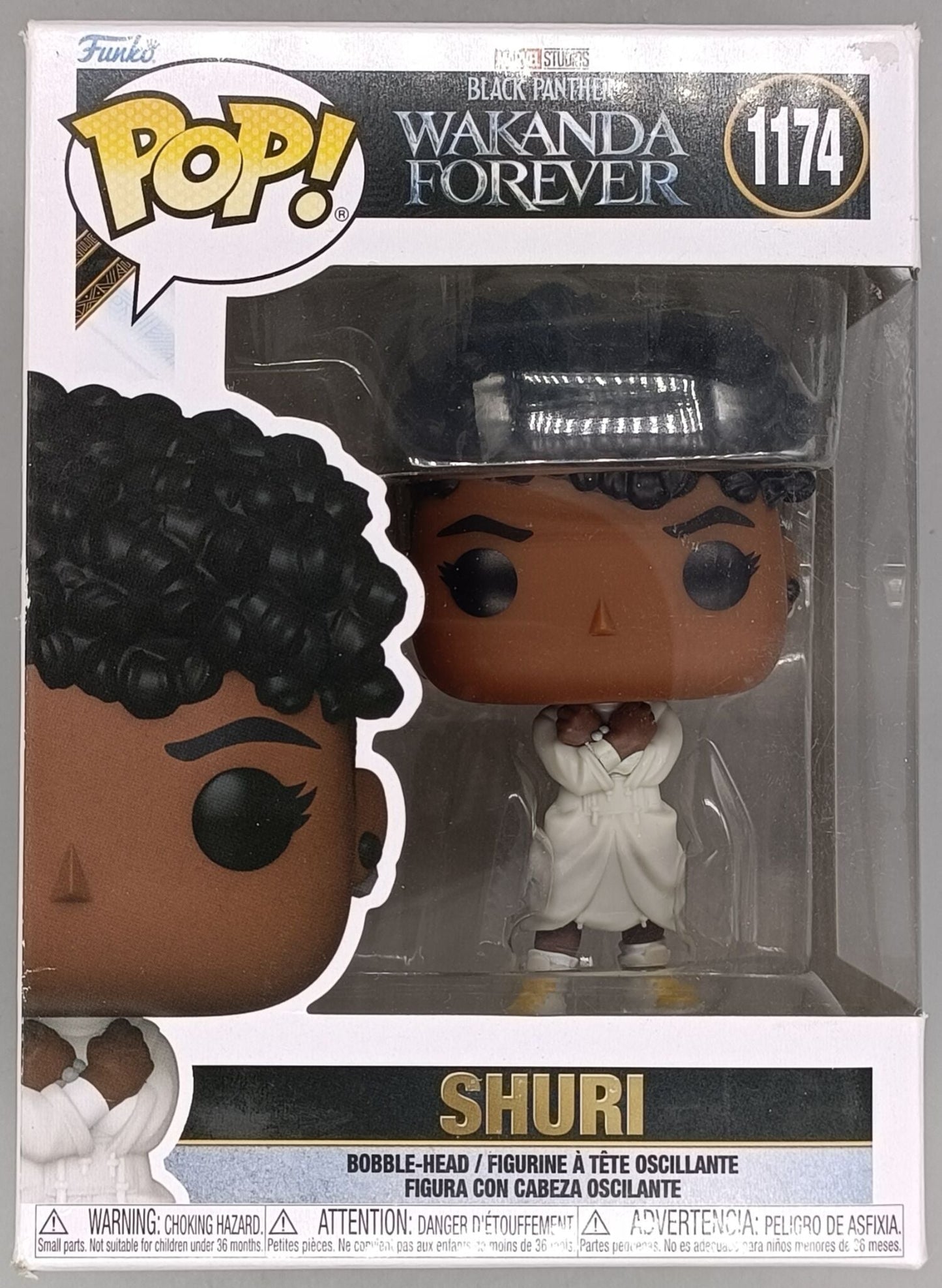 1174 Shuri (White) Marvel Wakander Forever - Funko POP - Box Damaged - FanofThings.co.uk