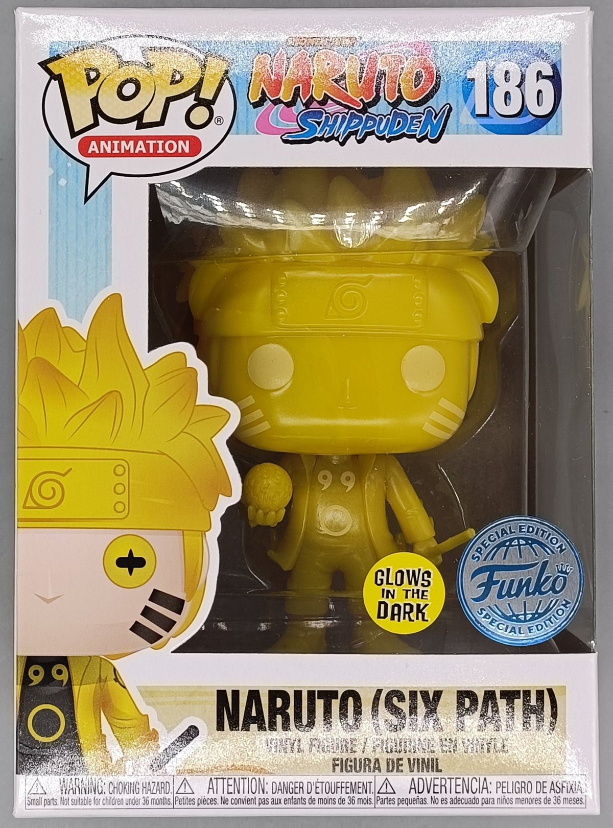 186 Naruto (Six Path, Yellow) - Glow - Naruto Shippuden Funko POP - Brand New Funko
