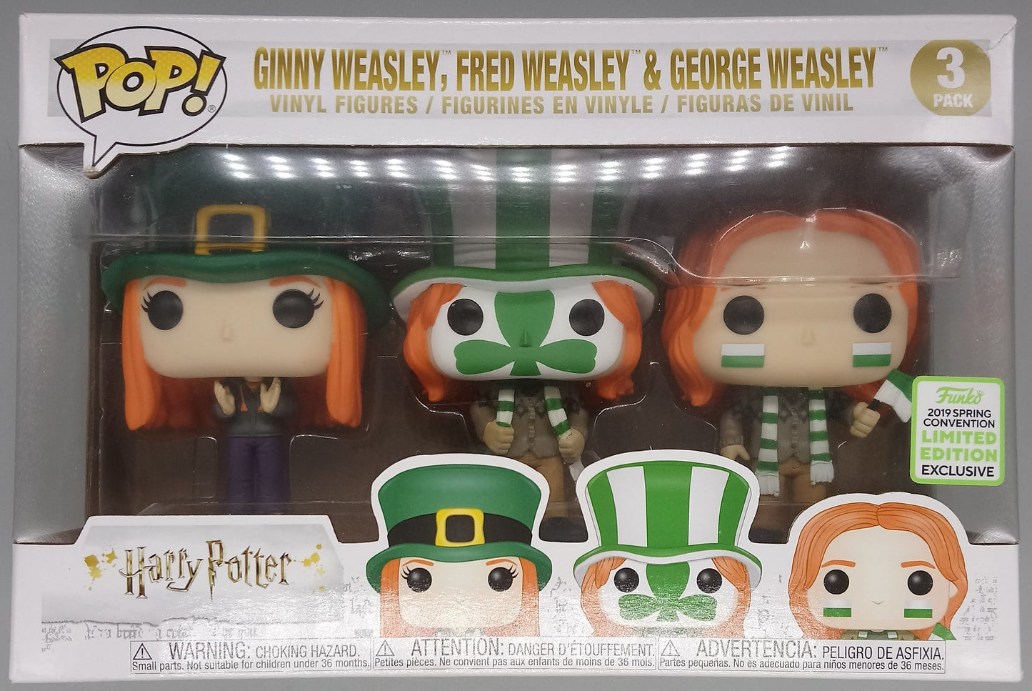 [3 Pack] Ginny Weasley, Fred & George Weasley - 2019 Con - Harry Potter Funko POP (Box Damage)