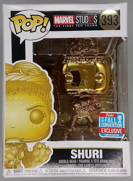 393 Shuri (Gold) Chrome - Marvel Studios 10 Years Box Damaged Funko POP