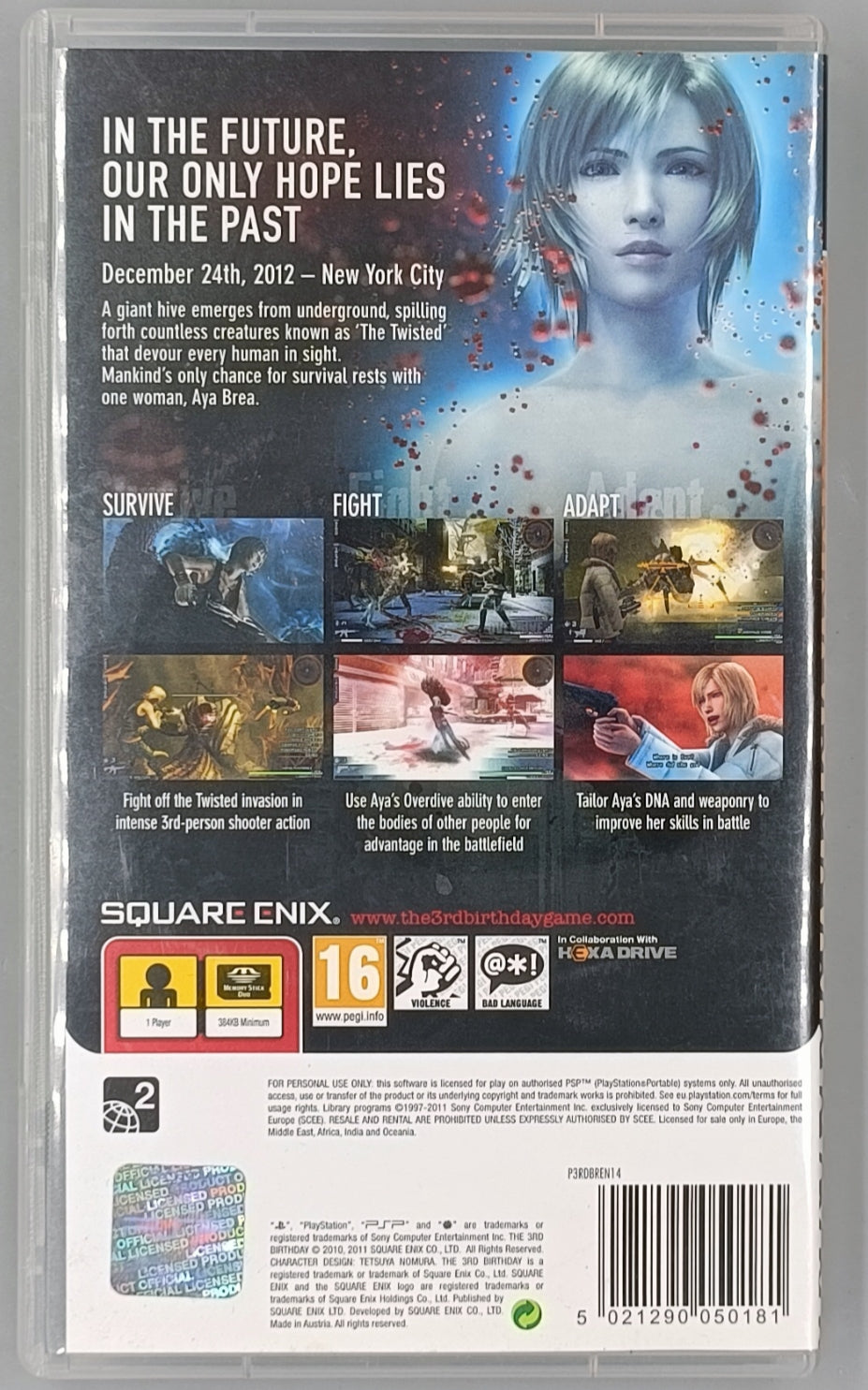 3rd Birthday for the Sony PSP Playstation Portable - UK CIB PlayStation