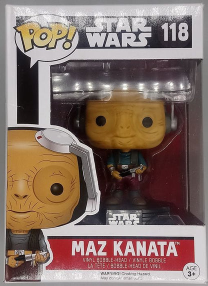 118 Maz Kanata (Goggles Up)  Star Wars Box Damaged Funko POP