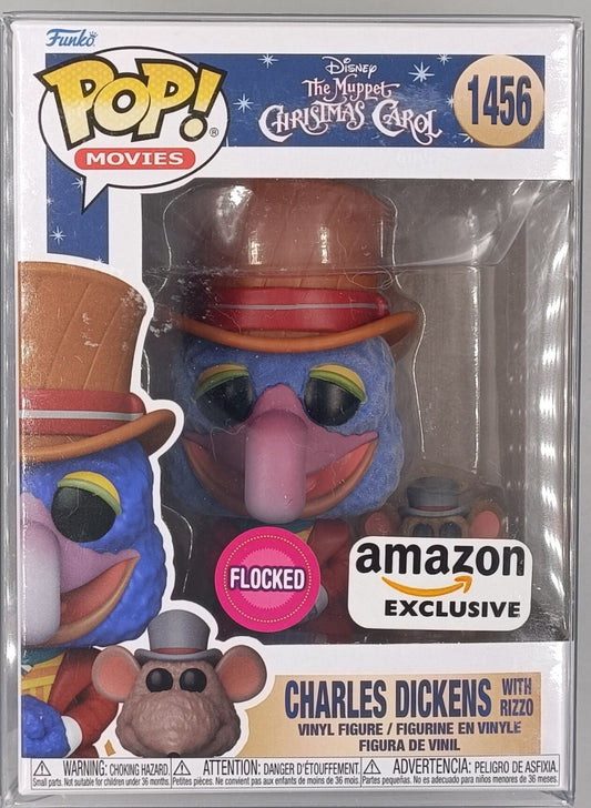 1456 Charles Dickens w/Rizzo (Flocked) - The Muppet Christmas Carol Funko POP