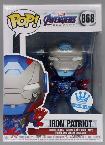 868 Iron Patriot - Metallic - Marvel Avengers Endgame Funko POP