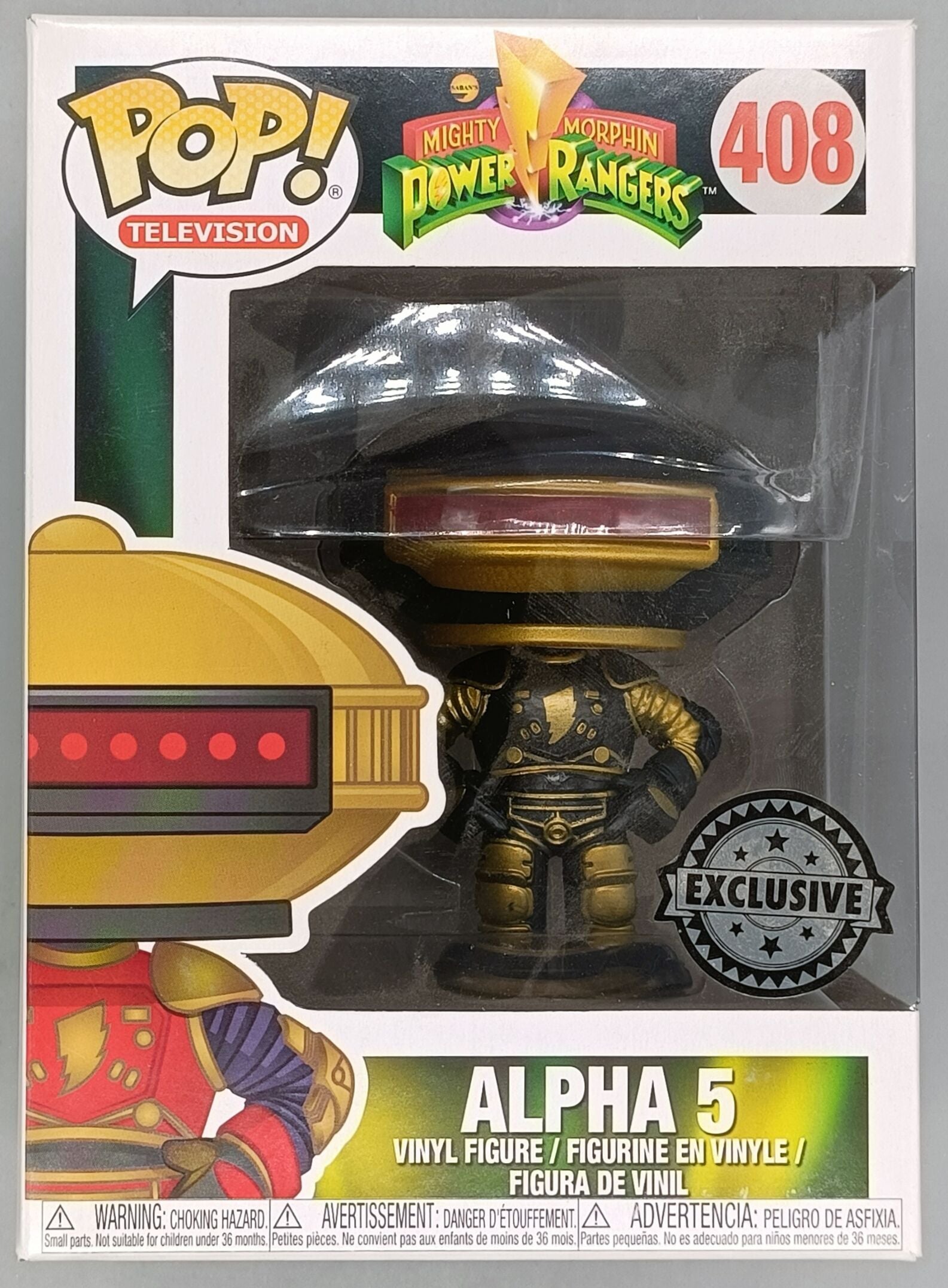 408 Alpha 5 (Black & Gold) - Power Rangers Funko POP (Box Damage)