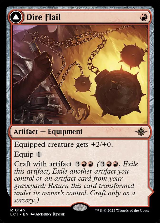 145 - Dire Flail // Dire Blunderbuss - The Lost Caverns of Ixalan - Normal - Magic: The Gathering Card