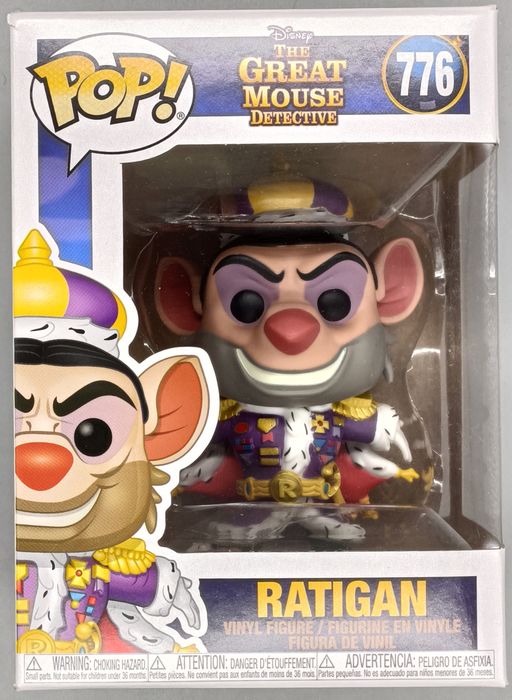 776 Ratigan - Disney The Great Mouse Detective Box Damaged Funko POP