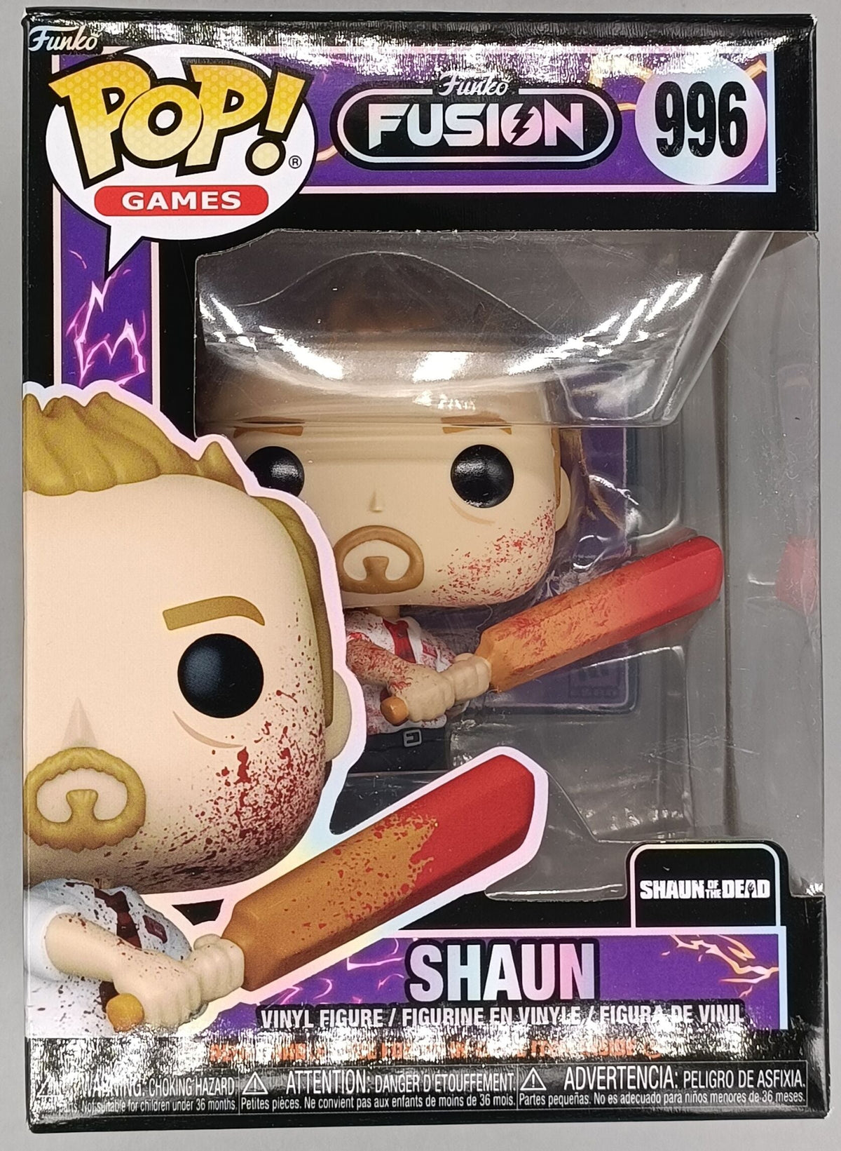 996 Shaun (Bat) - Shaun of the Dead - Funko Fusion - Funko POP - Box Damaged Funko
