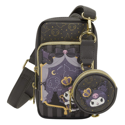 Sanrio by Loungefly Crossbody with Coin Bag 20th Anniversary Kuromi Cell Phone - [New]