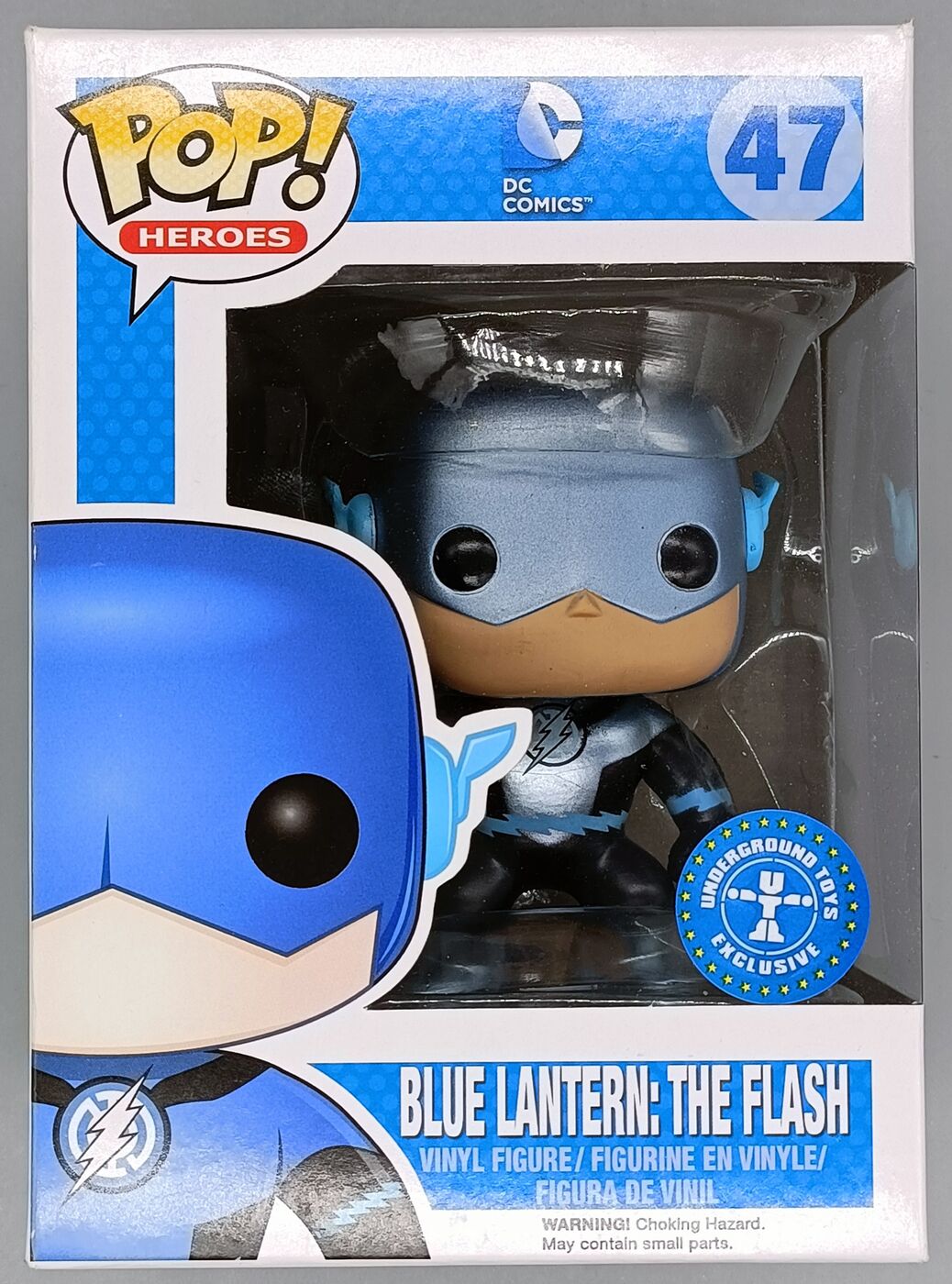 47 Blue Lantern - DC The Flash - Metallic - Box Damaged Funko POP