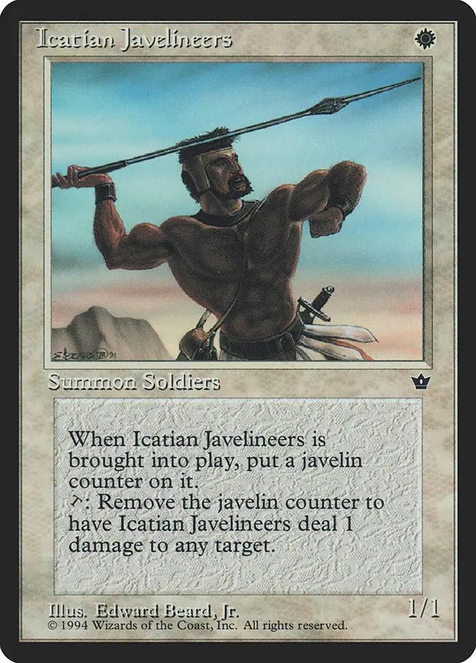 8b - Icatian Javelineers - Fallen Empires - Normal - Magic: The Gathering Card