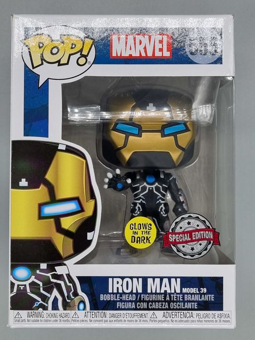 555 Iron Man (Model 39) - Glow - Marvel - Box Damaged Funko POP