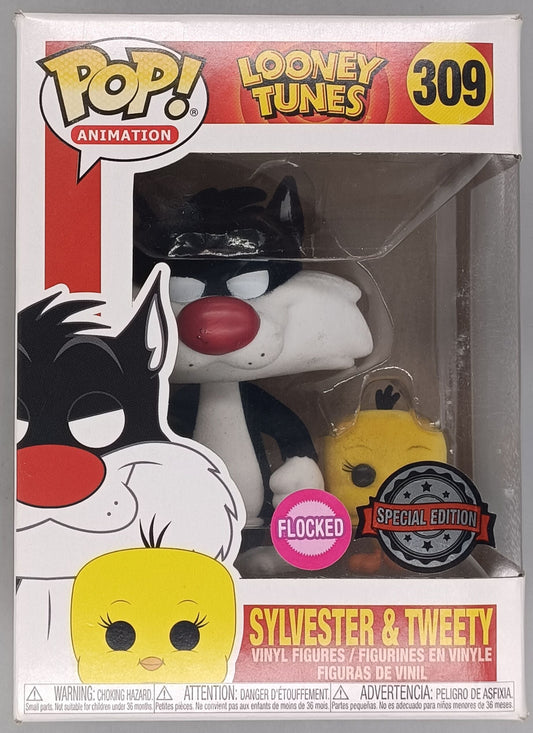 309 Sylvester & Tweety Flocked - Looney Toons - Box Damaged Funko POP