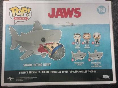 760 Shark Biting Quint 6 inch - JAWS - 2019 Con Funko POP - Box Damaged
