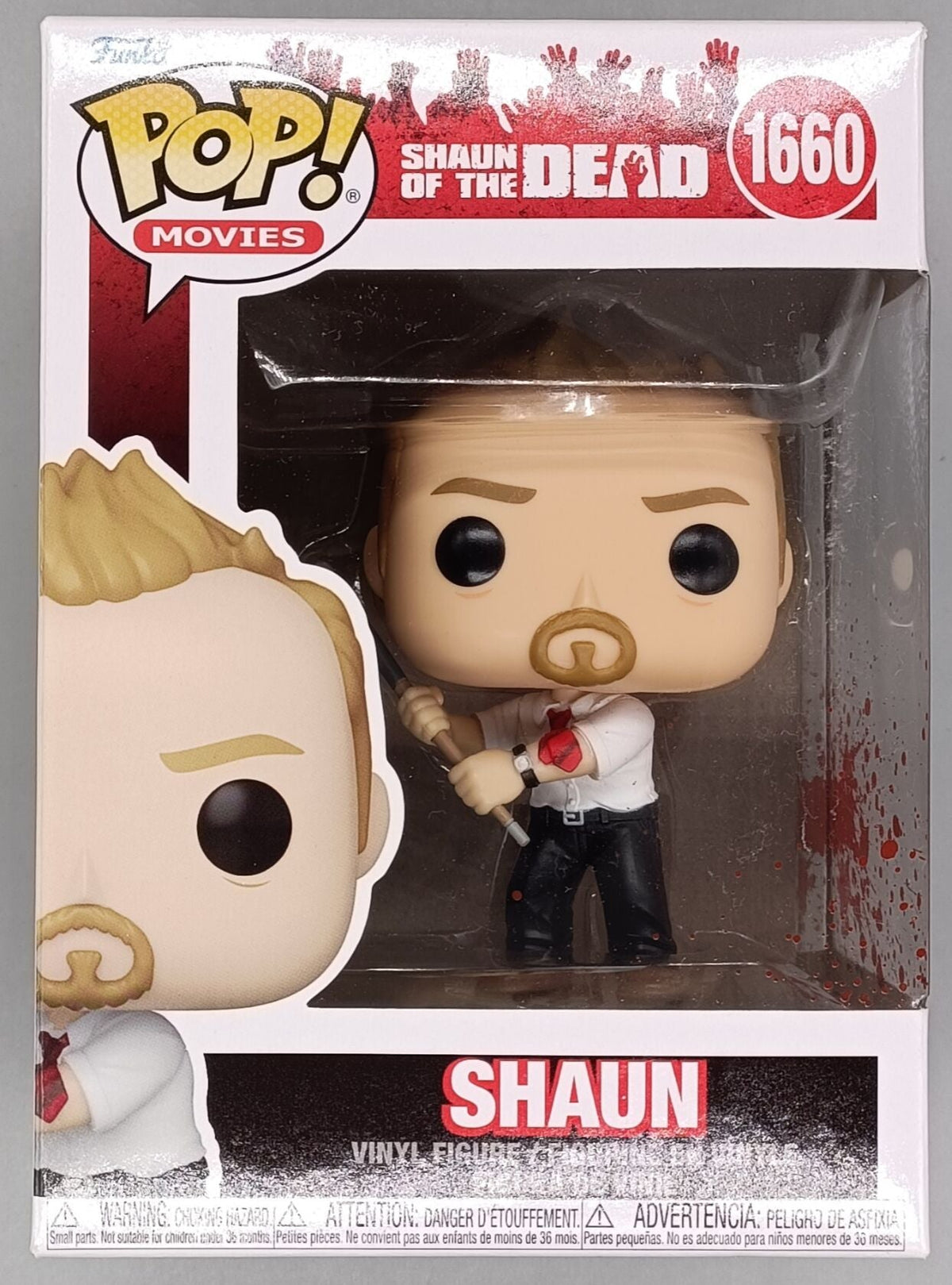 1660 Shaun with Cue - Shaun of the Dead - Box Damaged Funko POP Funko