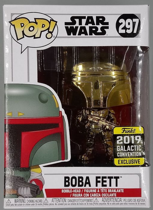 297 Boba Fett (Gold) - Chrome - Star Wars - 2019 Con Funko POP Funko