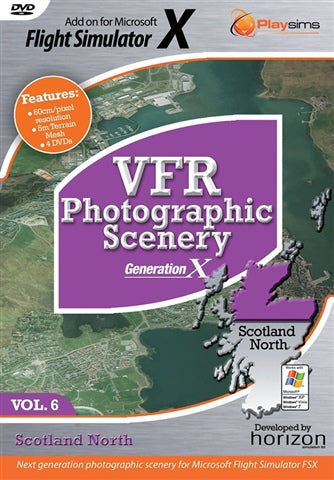VFR Photographic Scenery Generation X - Vol 6 Scotland North PC CD/DVD