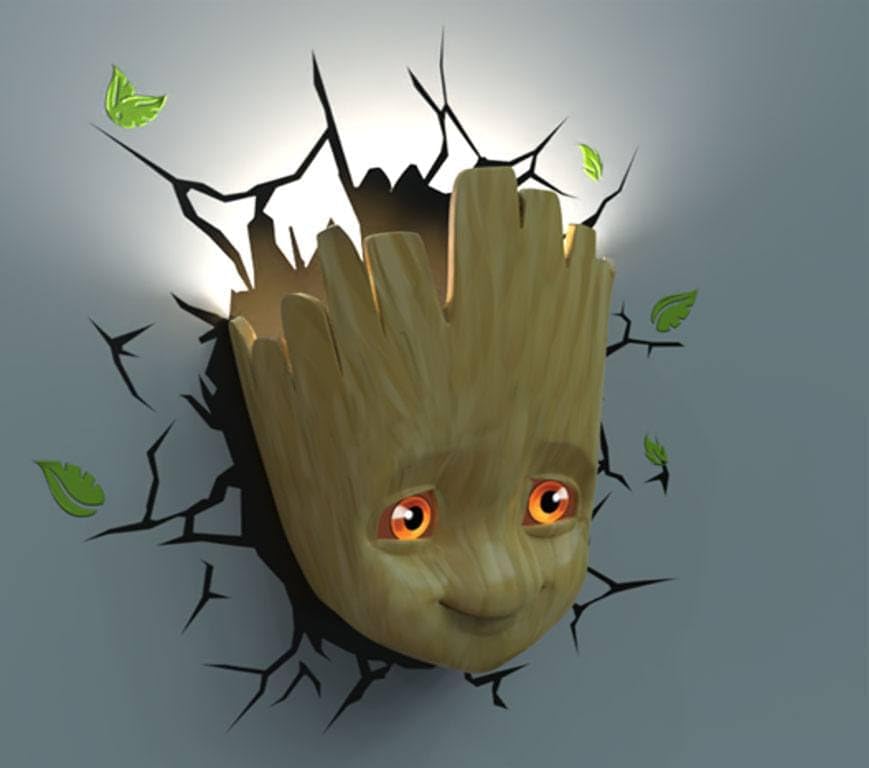 Marvel 3D LED Light Baby Groot Face 3D [New]
