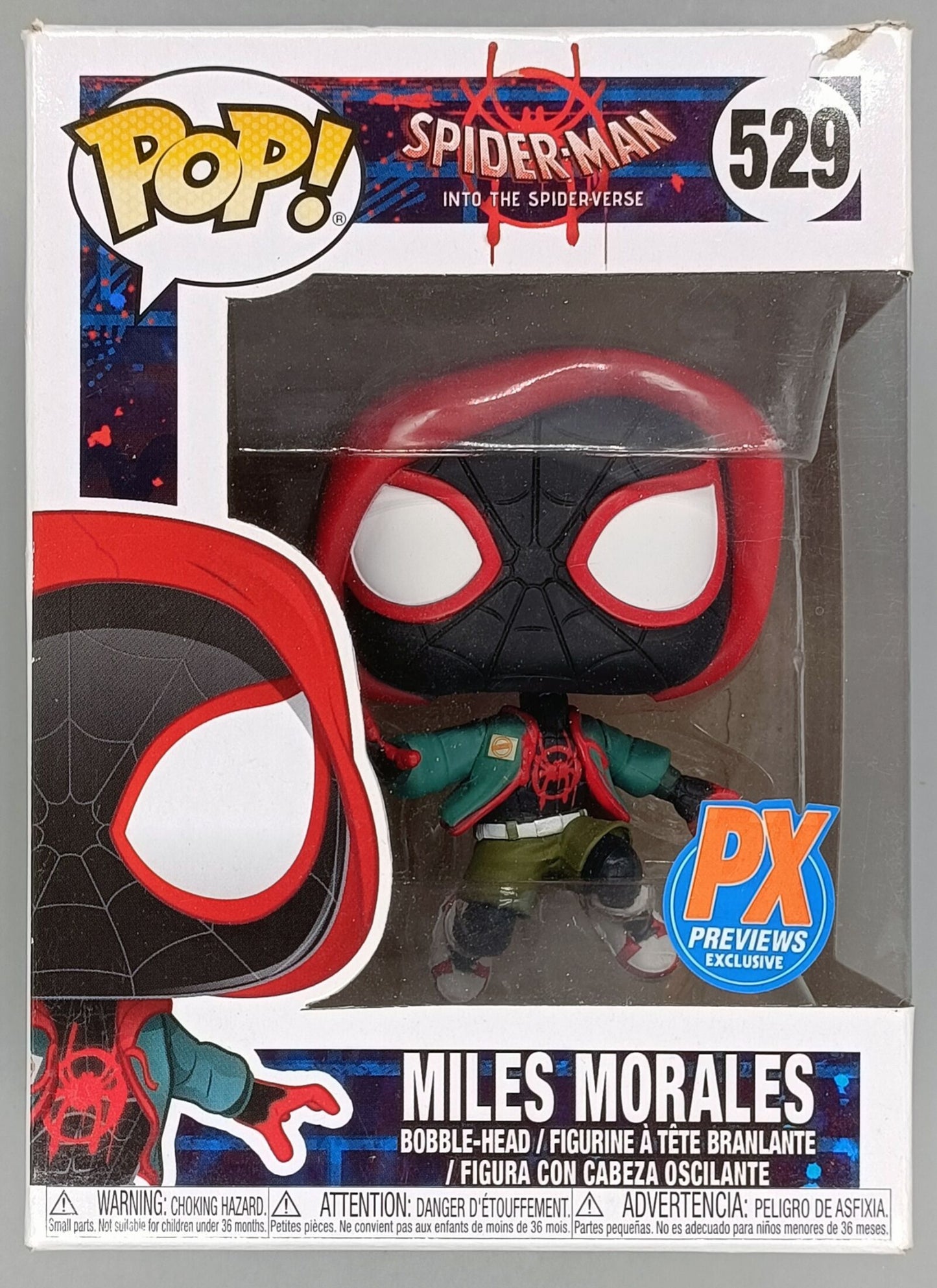 529 Miles Morales (Casual) - Spider-Man Into The Spiderverse Funko POP Box Damaged
