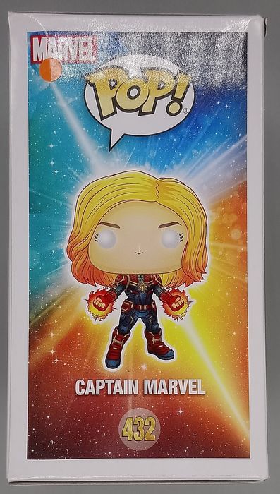 432 Captain Marvel (Powered Up) Glow Marvel Captain Marvel Box Damaged Funko POP