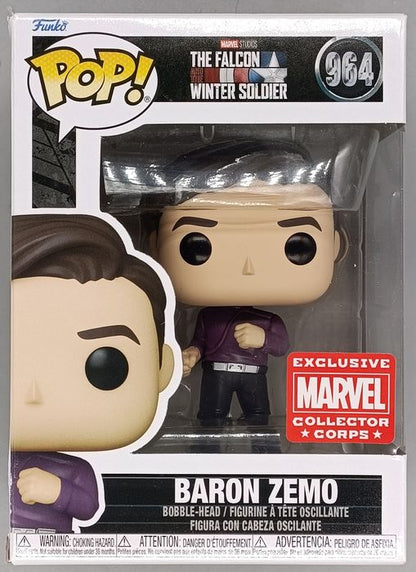 964 Baron Zemo (Dancing) Marvel Falcon Winter Soldie Box Damaged Funko POP