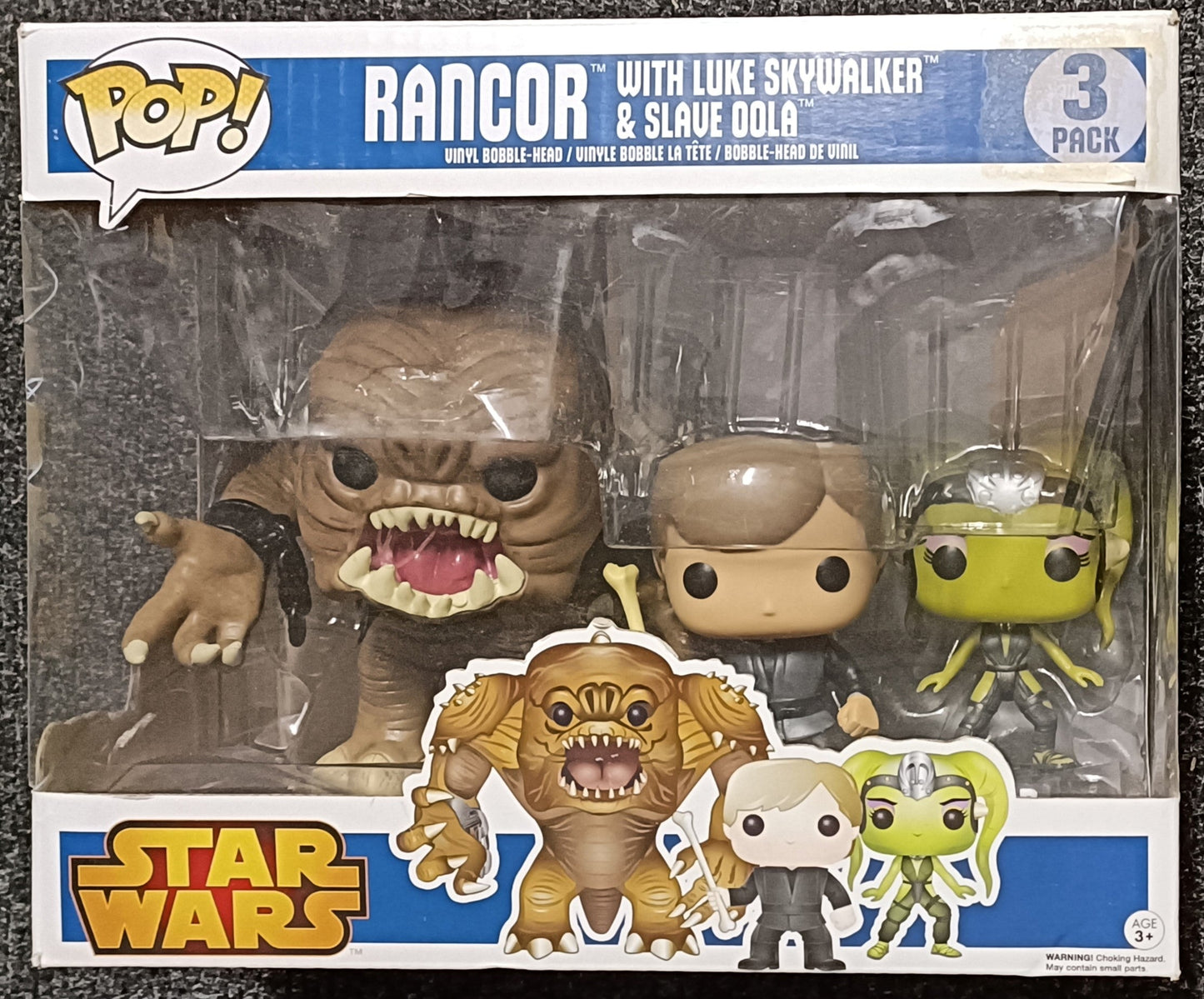 [3 Pack] Rancor (with Luke Skywalker & Slave Oola) 6 inch Funko POP - Box Damaged