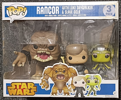 [3 Pack] Rancor (with Luke Skywalker & Slave Oola) 6 inch Funko POP - Box Damaged