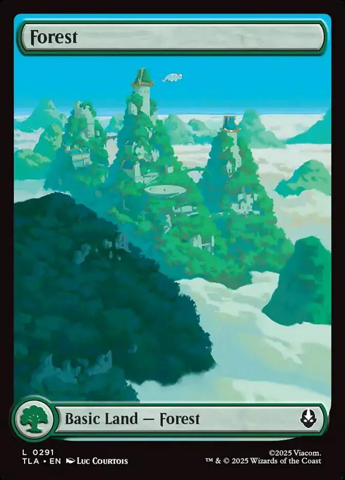 291 - Forest - Avatar: The Last Airbender - Foil - Magic: The Gathering Card