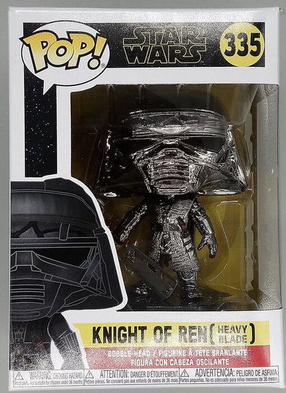 335 Knight of Ren (Heavy Blade- Hematite) Chrome Star Wars Box Damaged Funko POP Funko