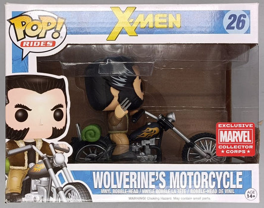 26 Wolverine's Motorcycle  X-Men Marvel Collector Corps Damaged Box Funko POP
