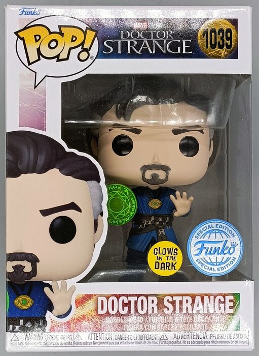 1039 Doctor Strange Glow Marvel Doctor Strange Box Damaged Funko POP