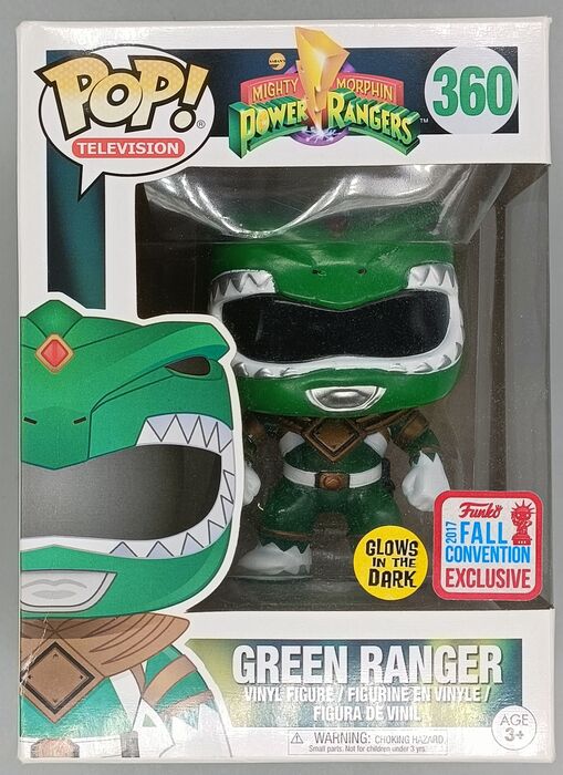360 Green Ranger - Glow - Power Rangers - 2017 Con - Box Damaged Funko POP