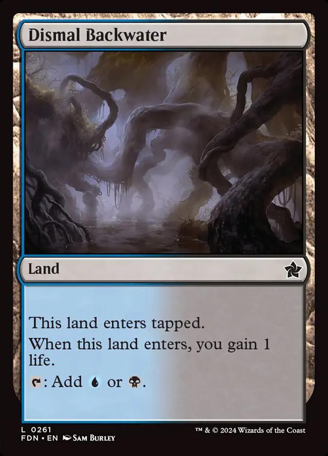 261 - Dismal Backwater - Foundations - Foil - Magic: The Gathering Card
