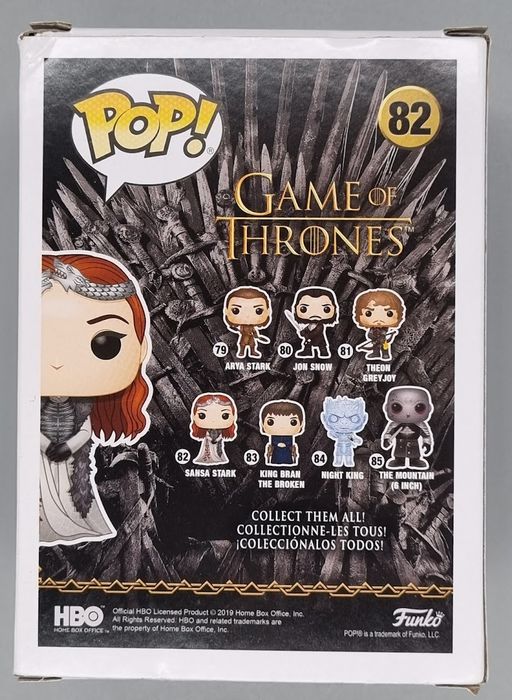 82 Sansa Stark (Queen of the North)  Game of Thrones Box Damaged Funko POP