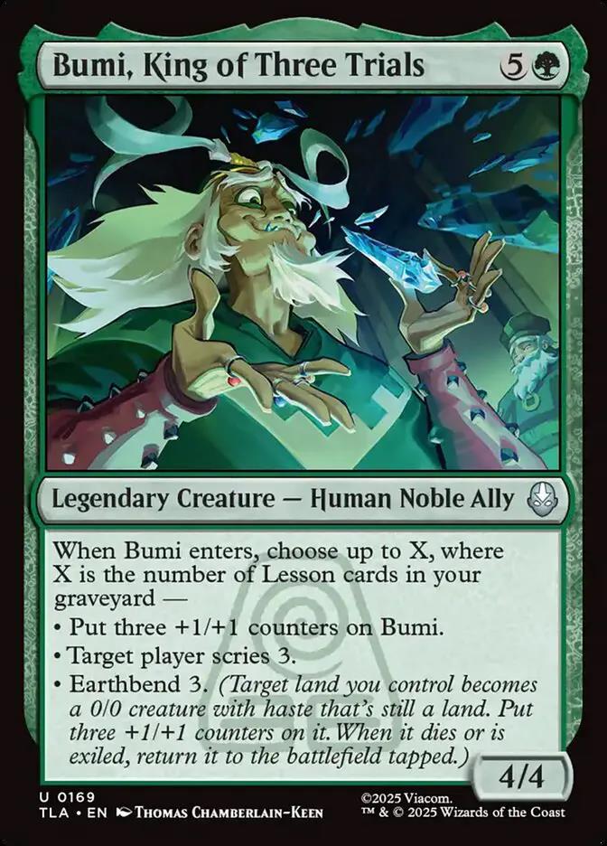 169 - Bumi, King of Three Trials - Avatar: The Last Airbender - Normal - Magic: The Gathering Card