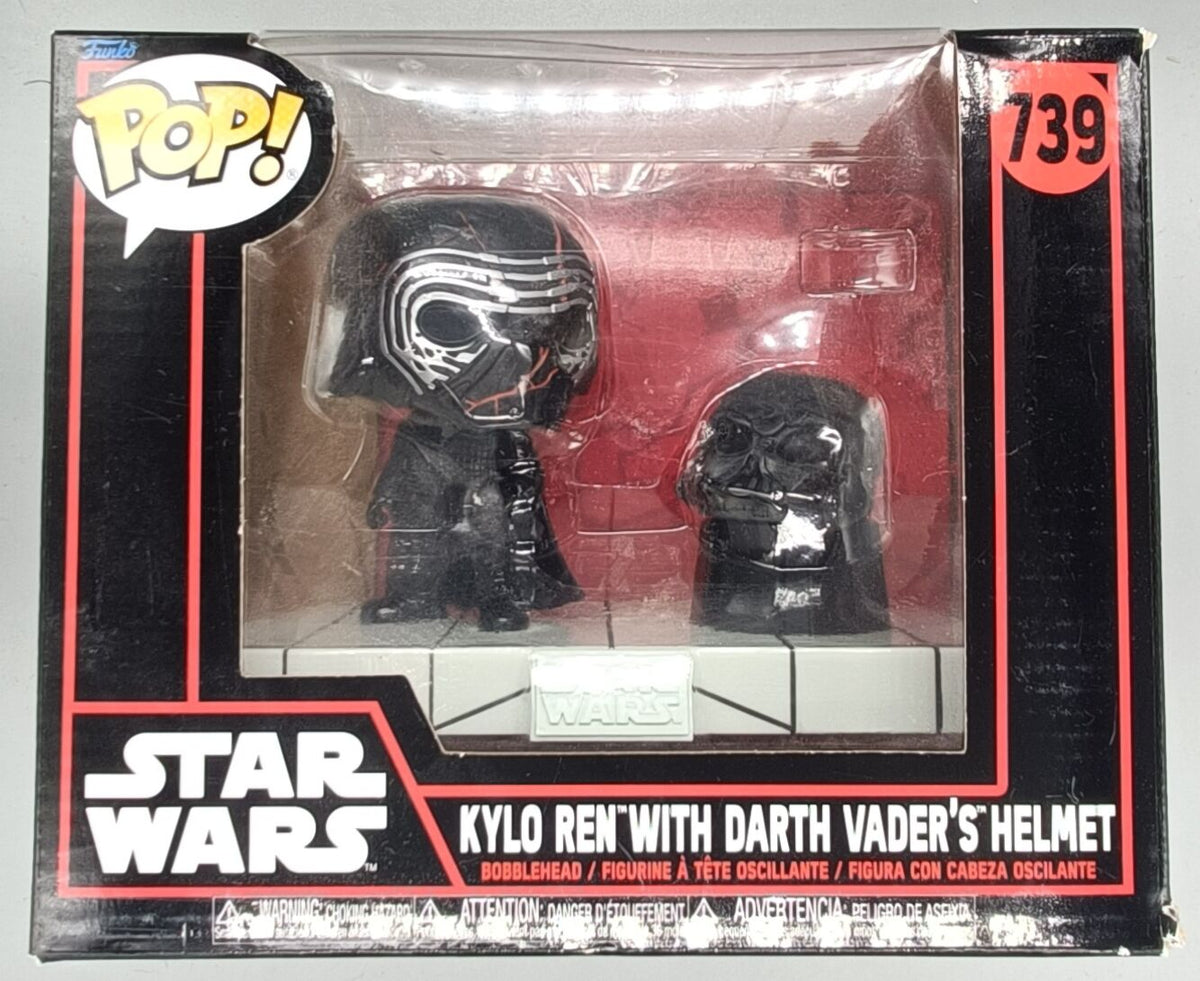 739 Kylo Ren w/Darth Vaders Helmet - Deluxe - Star Wars Funko POP (Box Damage)