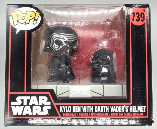 739 Kylo Ren w/Darth Vaders Helmet - Deluxe - Star Wars Funko POP (Box Damage)