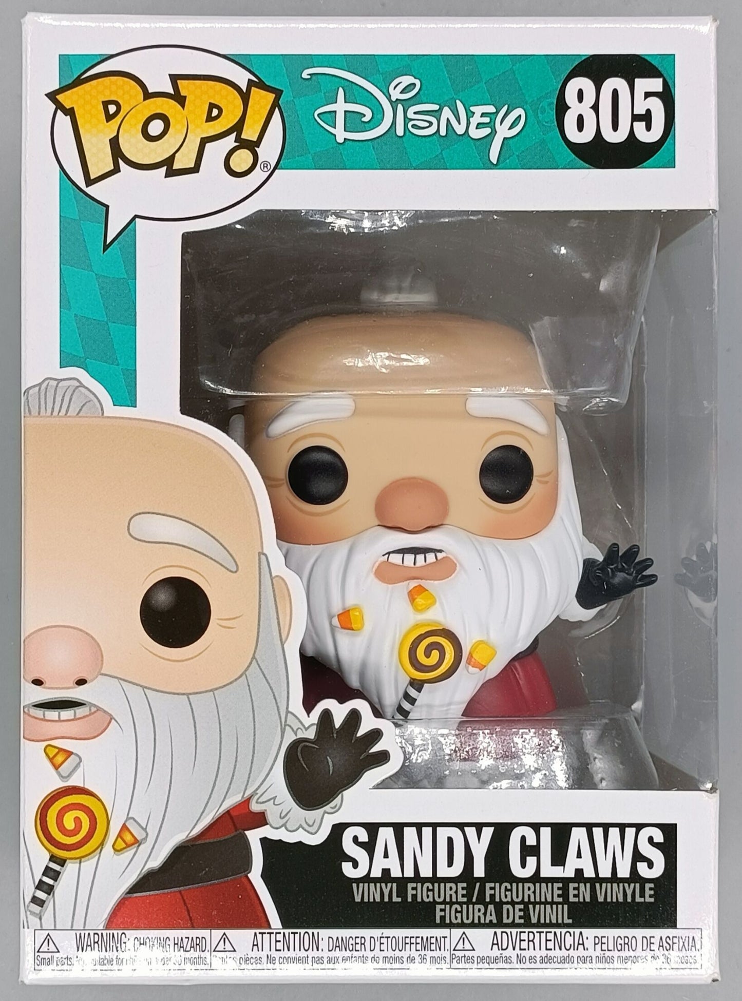 805 Sandy Claws (w/ Candy) Disney The Night Before Christmas Town Funko POP (Box Damage)