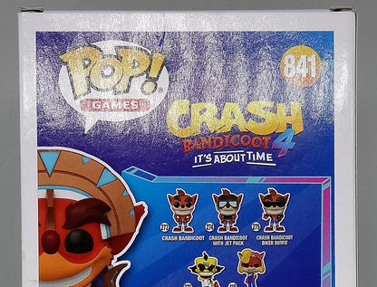 841 Crash Bandicoot (in Mask Armor) - 2021 Con Funko POP (Box Damage)
