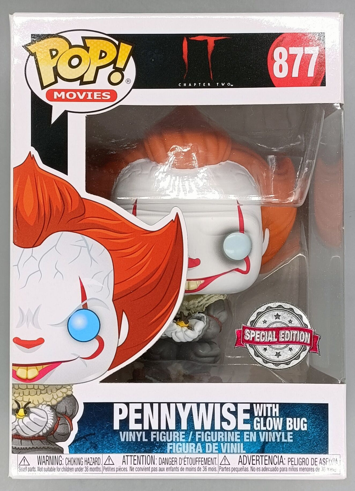 877 Pennywise (with Glow Bug) Funko POP (Box Damage)